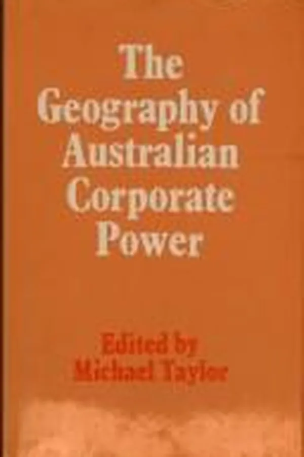 Capa de The Geography of Australian corporate power