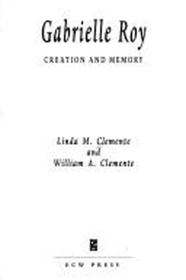 Cover of Gabrielle Roy