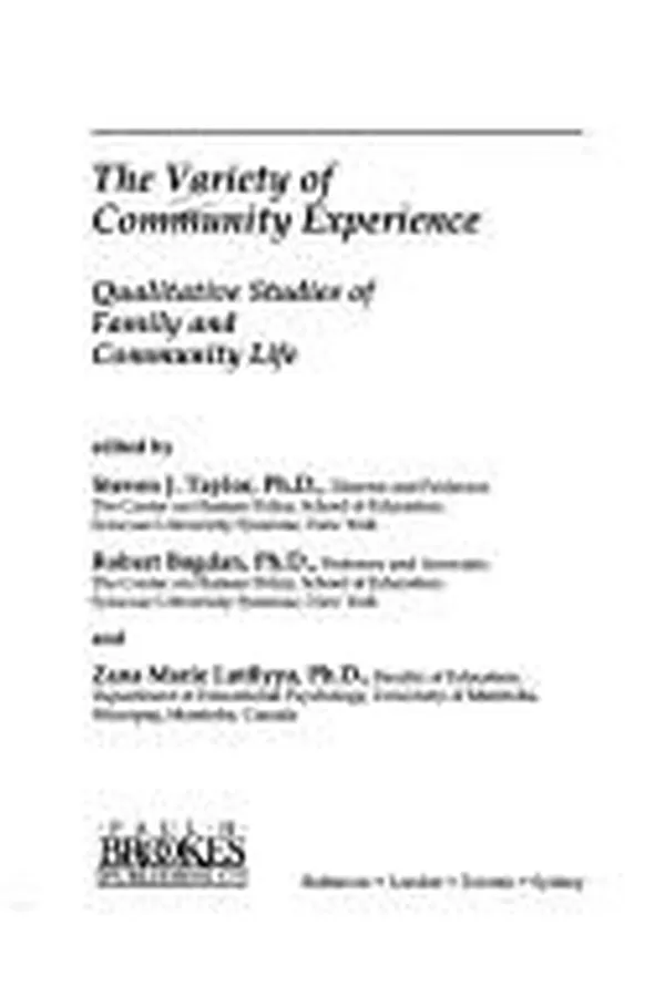 Capa de The variety of community experience