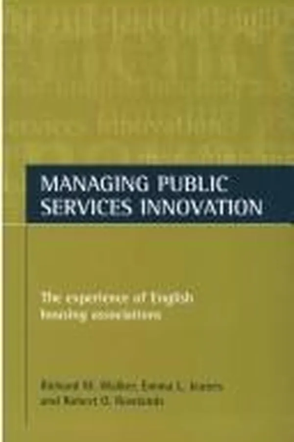 Cover of Managing public services innovation