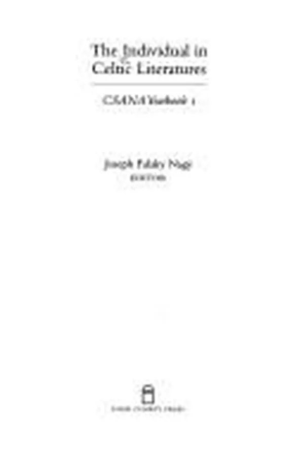 Capa de The individual in Celtic literatures