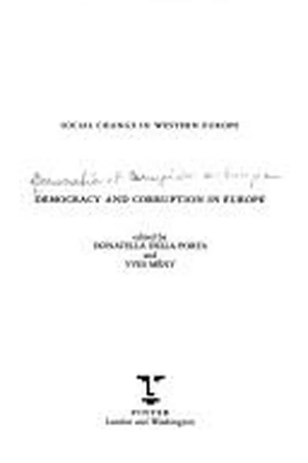 Capa de Democracy and corruption in Europe