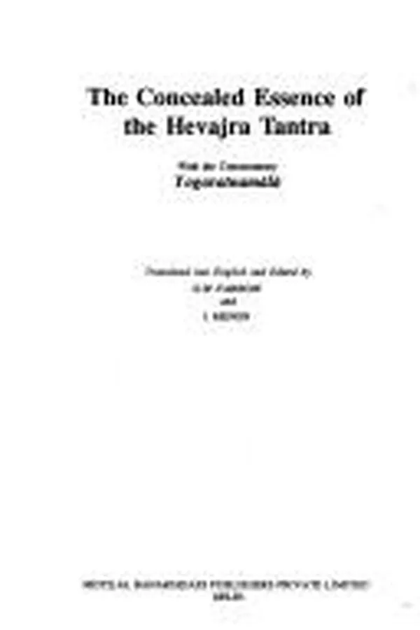 Capa de The concealed essence of the Hevajra Tantra