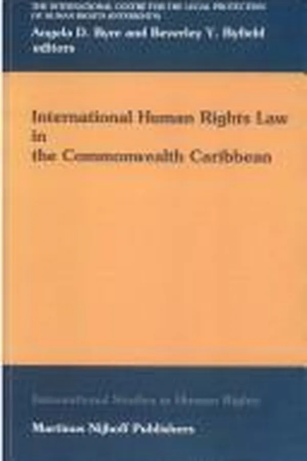 Capa de International human rights law in the Commonwealth Caribbean