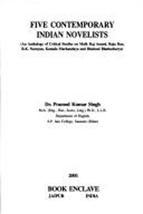 Capa de Five contemporary Indian novelists