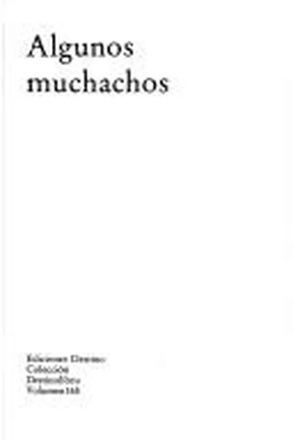 Capa de Algunos muchachos