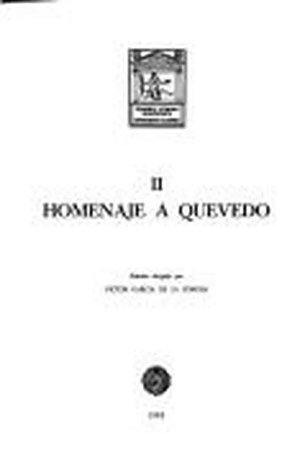 Capa de Homenaje a Quevedo