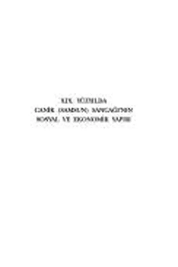 Capa de XIX. yüzyılda Canik (Samsun) Sancağı'nın sosyal ekonomik yapısı