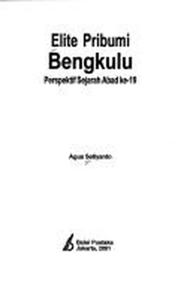 Capa de Elite pribumi Bengkulu