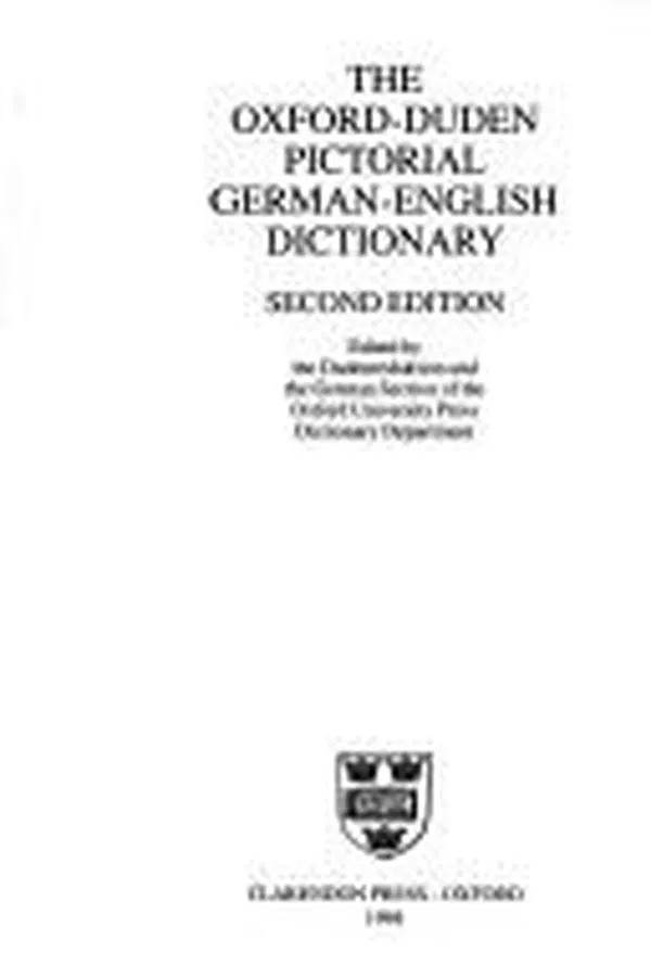Capa de The Oxford-Duden Pictorial German-English Dictionary