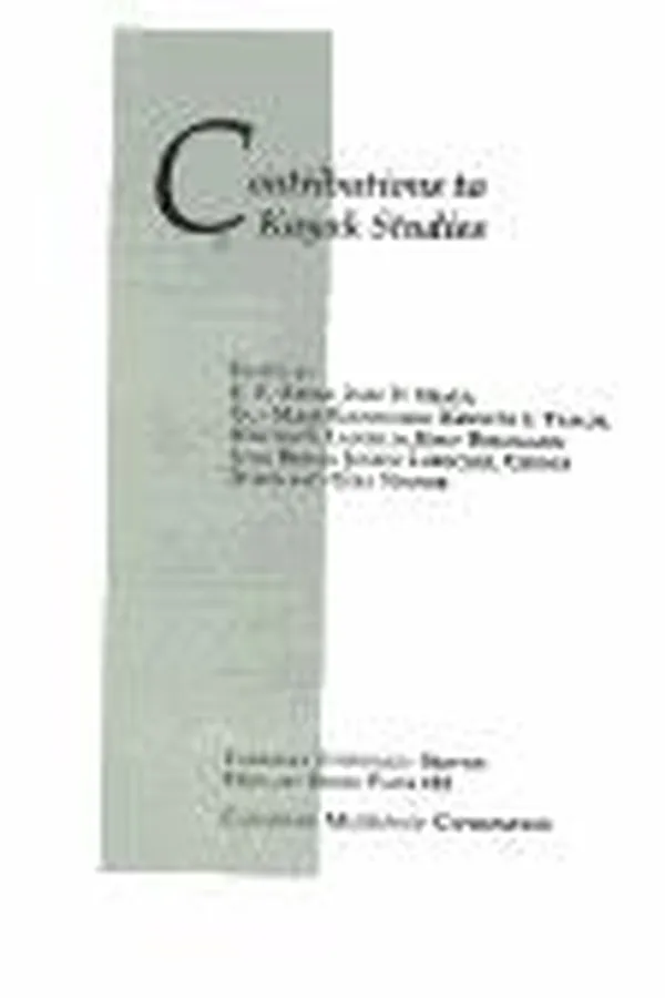 Capa de Contributions to Kayak Studies (Canadian Museum of Civilization Mercury Series)
