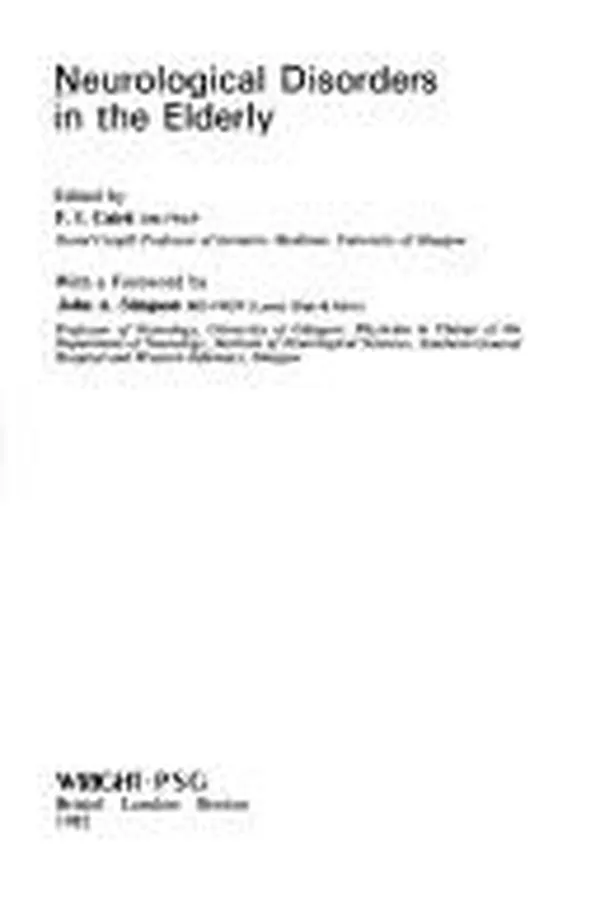 Capa de Neurological Disorders in the Elderly