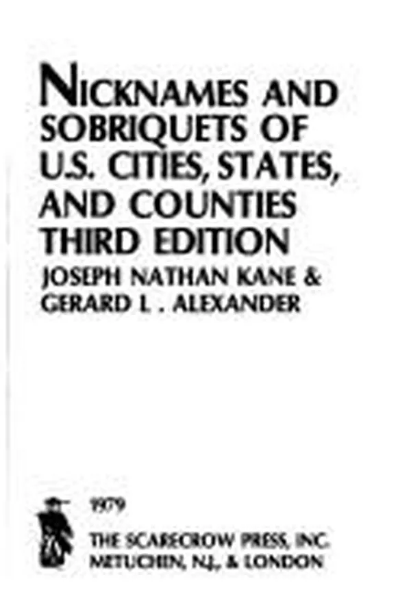 Capa de Nicknames and Sobriquets of U.S. Cities, States, and Counties