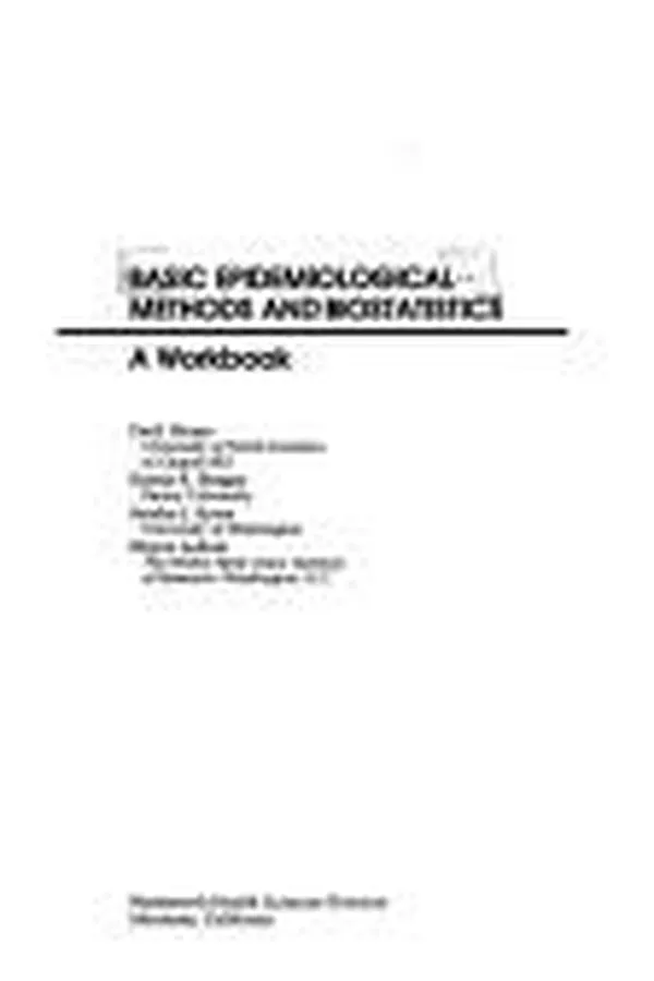 Cover of Basic Epidemiological Methods and Biostatistics