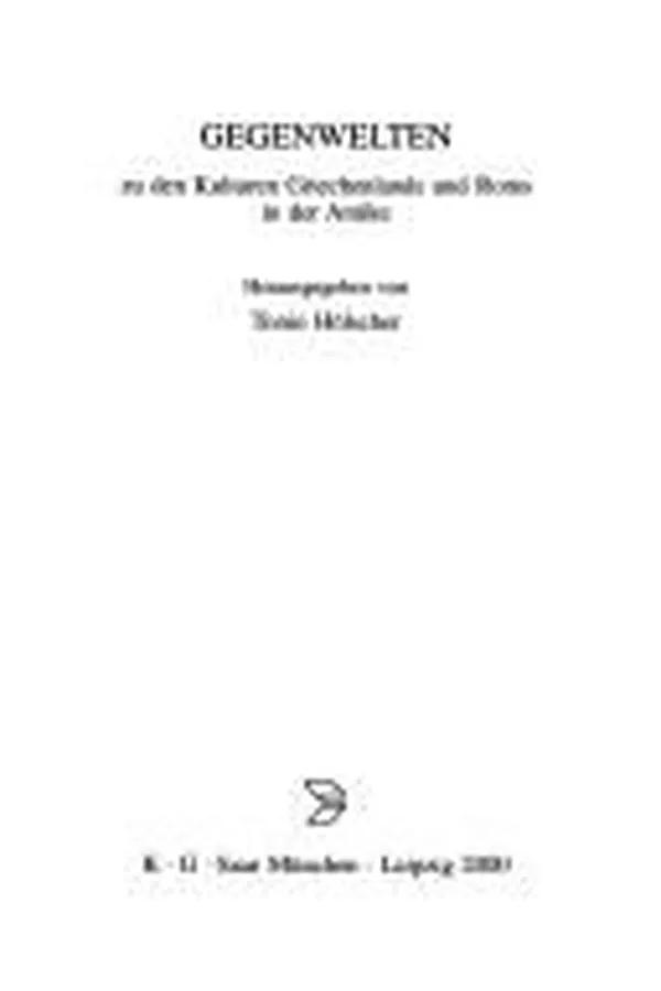 Capa de Gegenwelten zu den Kulturen Griechenlands und Roms in der Antike