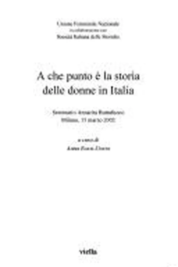 Capa de A che punto è la storia delle donne in Italia