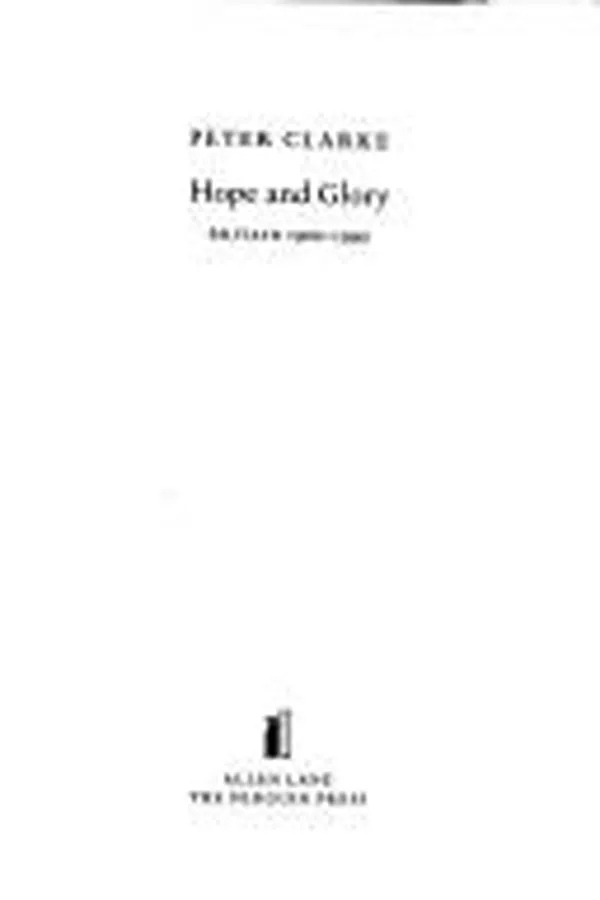 Capa de Hope and glory