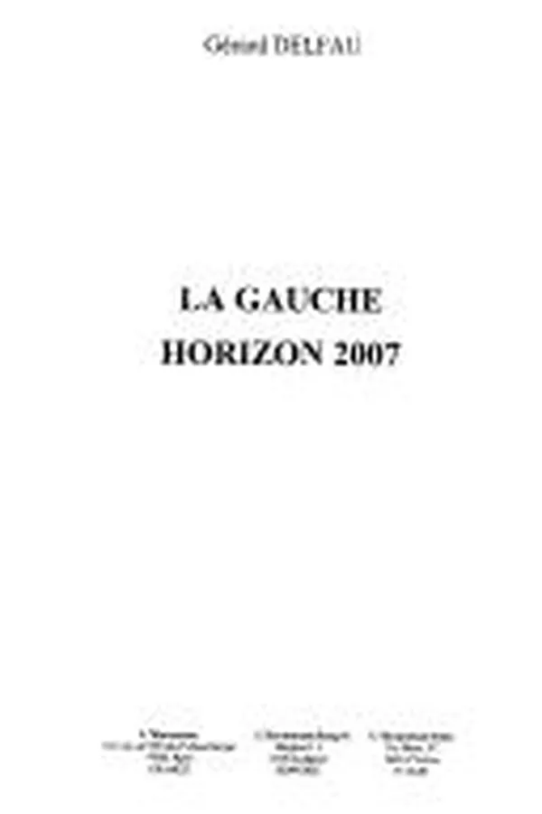 Capa de La gauche