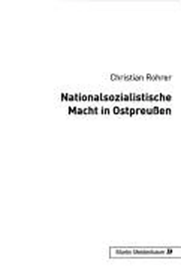 Capa de Nationalsozialistische Macht in Ostpreussen