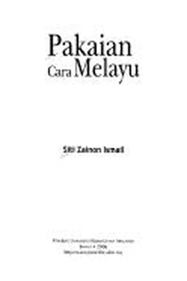 Capa de Pakaian cara Melayu