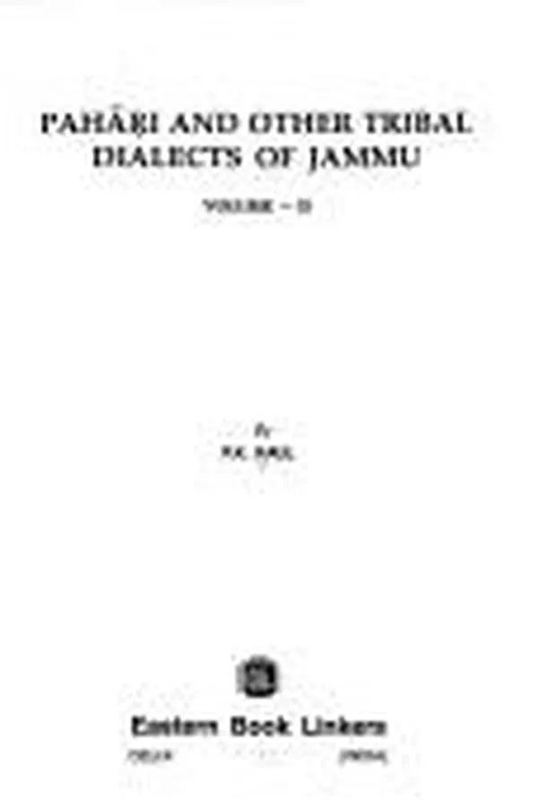 Capa de Pahāṛi and other tribal dialects of Jammu