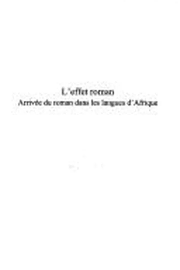 Capa de L'effet roman