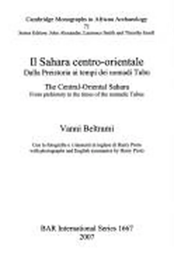 Capa de Il Sahara centro-orientale dalla preistoria ai tempi dei nomadi Tubu =