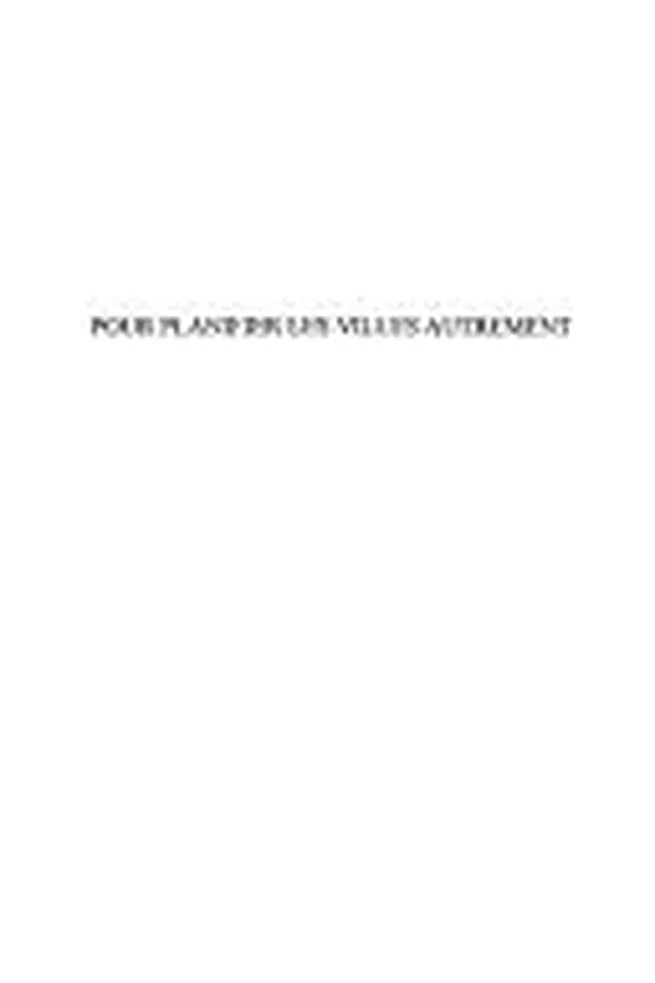 Capa de Pour planifier les villes autrement