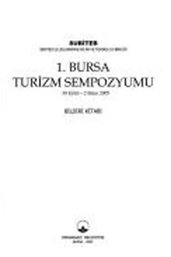 Capa de 1. Bursa Turizm Sempozyumu