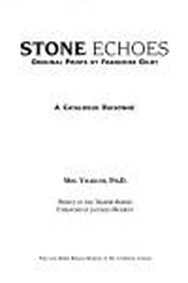 Capa de Stone Echoes, Original Prints by Francoise Gilot - A Catalogue Raisonne