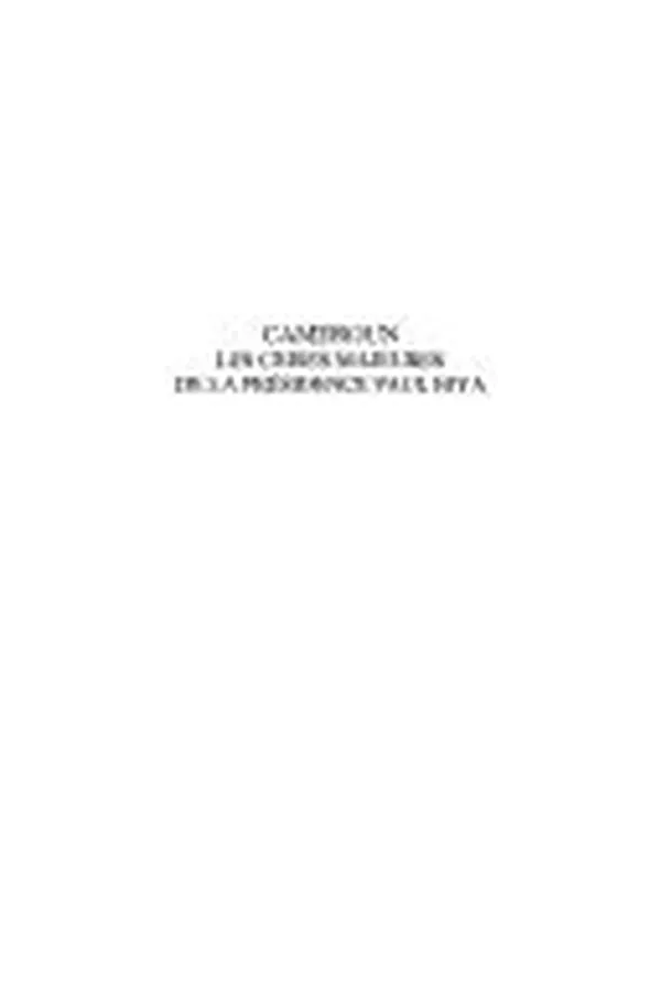 Capa de Cameroun