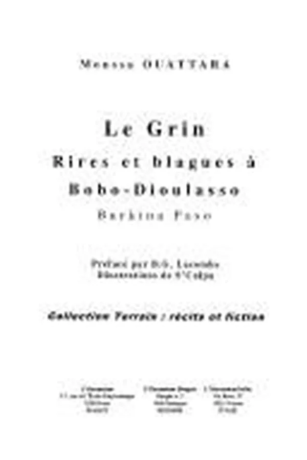 Capa de Le grin