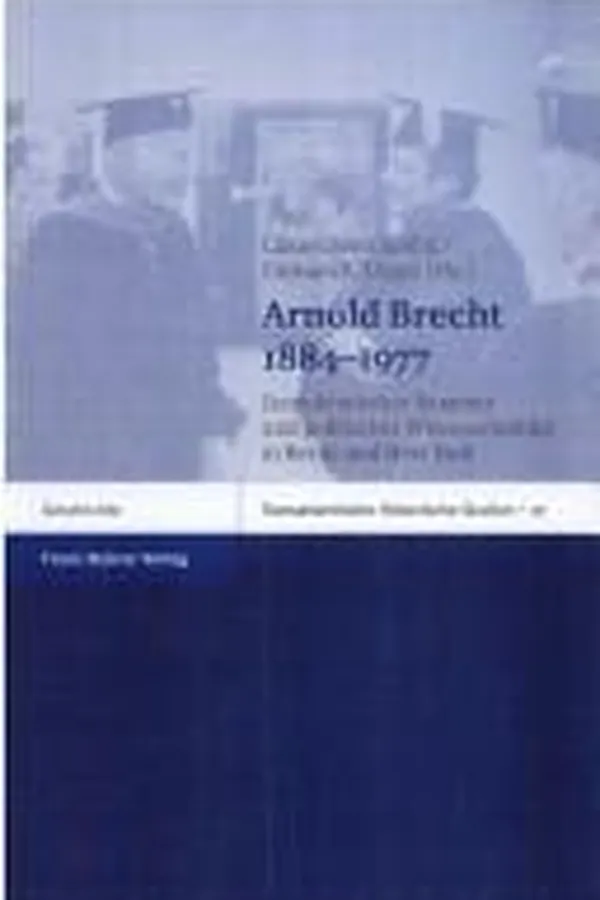 Capa de Arnold Brecht, 1884-1977