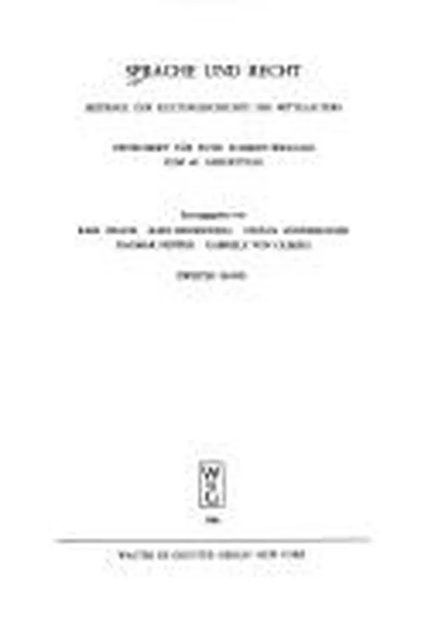 Capa de Sprache und Recht