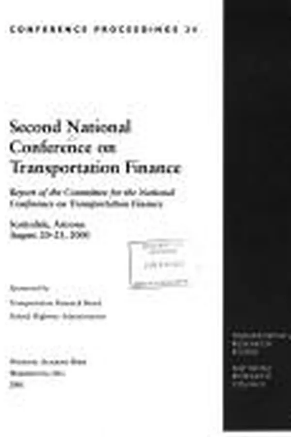 Capa de Second National Conference on Transportation Finance