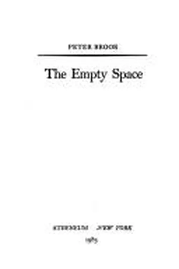 Cover of The empty space