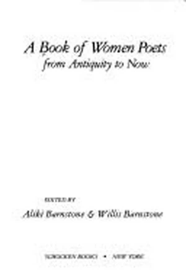 Capa de A Book of women poets from antiquity to now