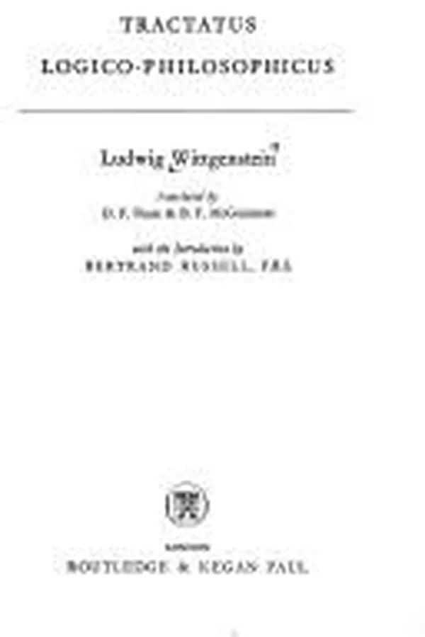 Capa de Tractatus logico-philosophicus