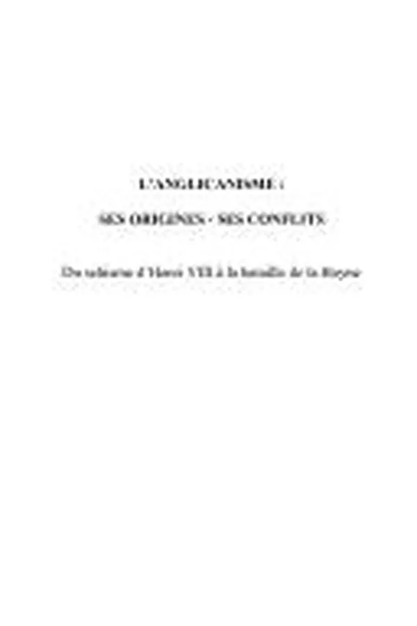 Capa de L' anglicanisme