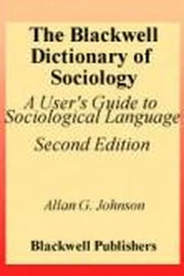Capa de The Blackwell dictionary of sociology