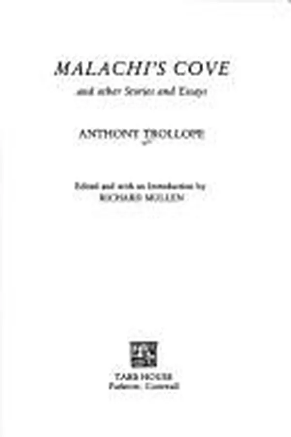 Capa de Malachi's Cove and other stories and essays