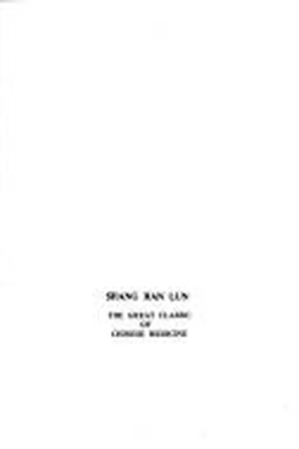 Capa de Shang han lun
