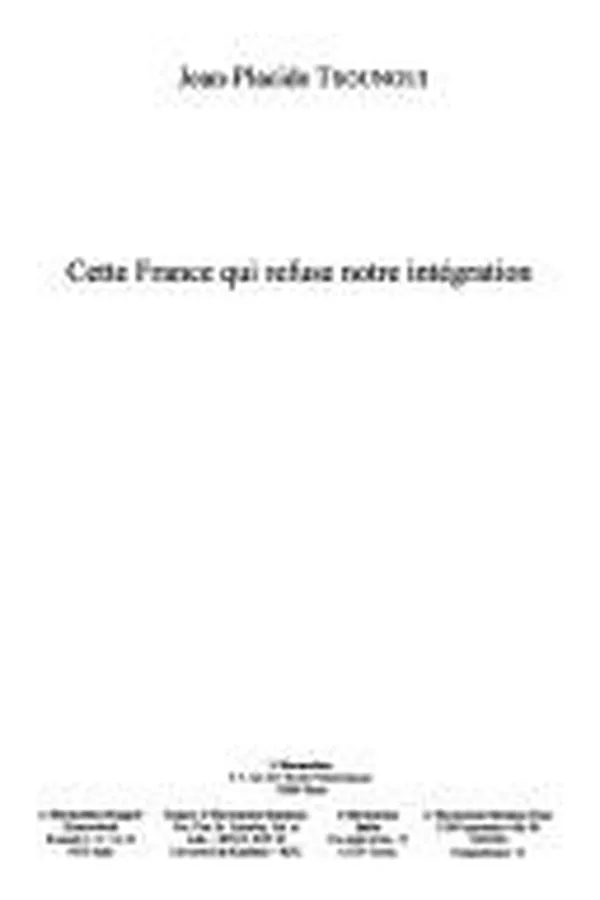 Capa de Cette France qui refuse notre intégration