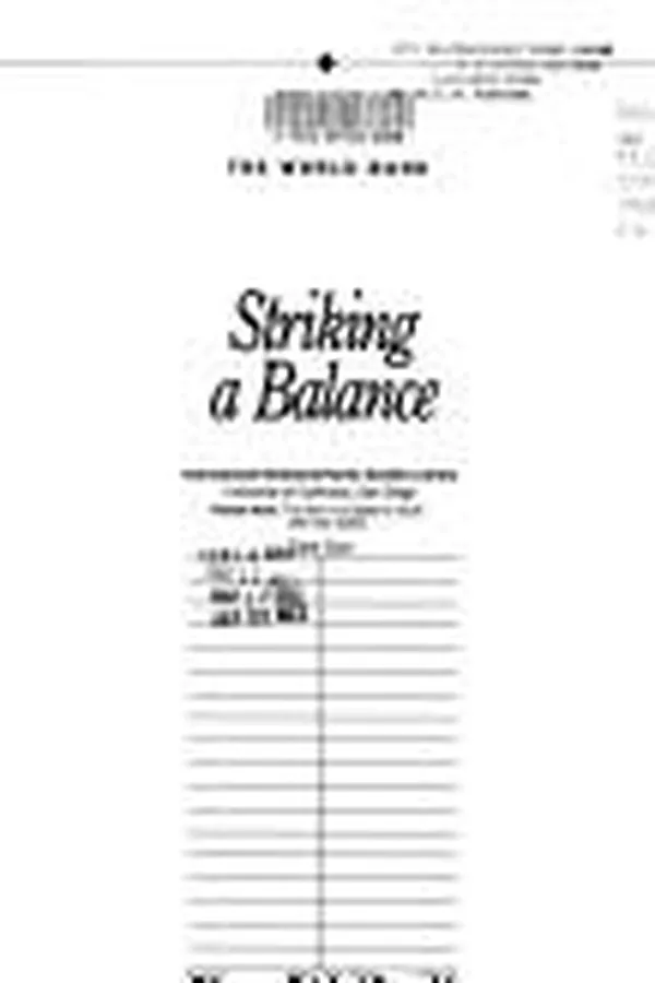 Capa de Striking a Balance