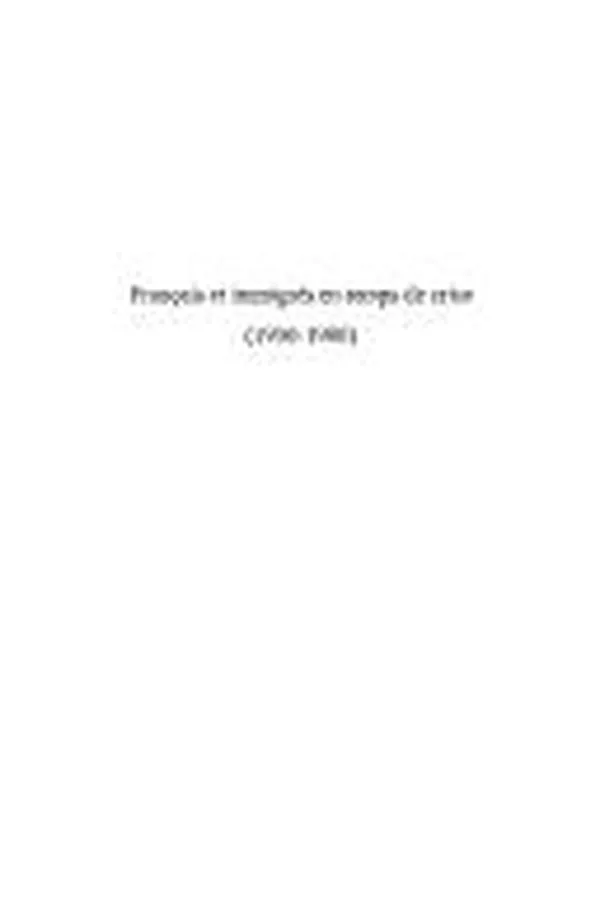 Capa de Français et immigrés en temps de crise (1930-1980)