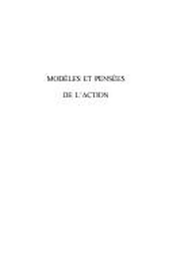 Capa de Modèles et pensées de l'action