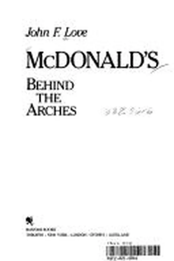 Capa de Sous les arches de McDonald's