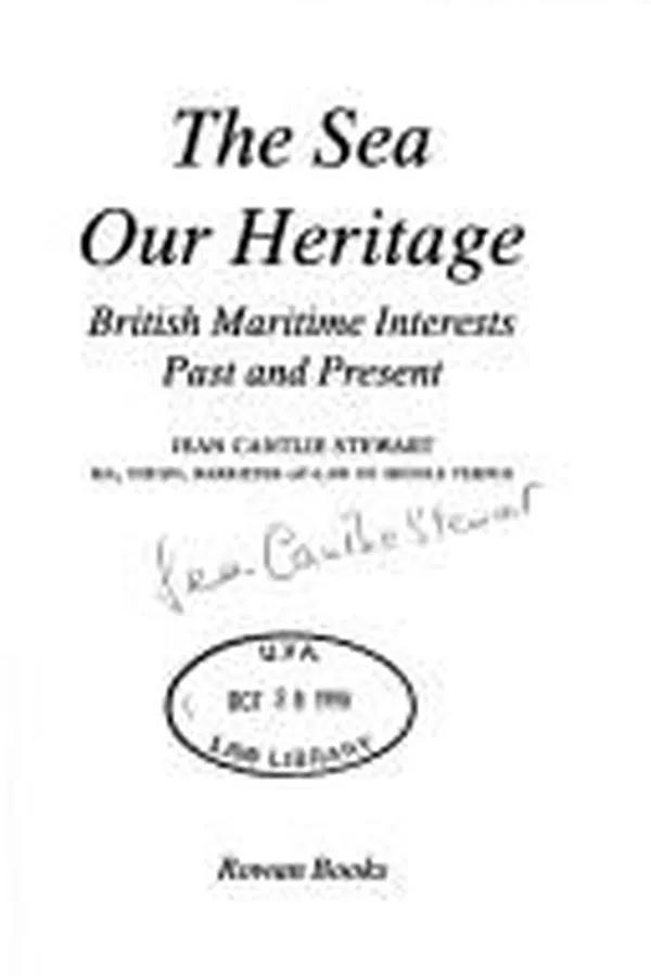 Capa de The sea our heritage
