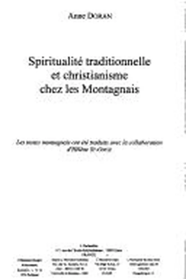 Capa de Spiritualité traditionnelle et christianisme chez les Montagnais