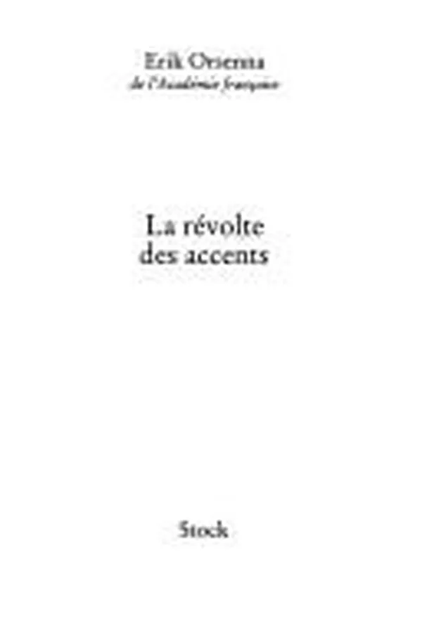 Capa de La révolte des accents